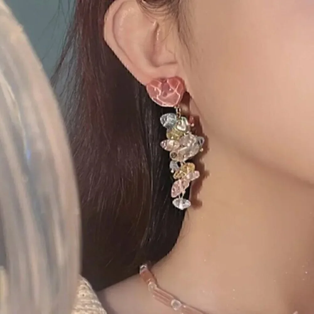 Dangle Earrings Sweet Heart Design Match Daily Outfits Party Accessories - Picture 6 of 8
